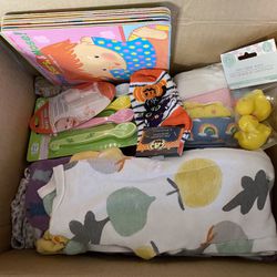 Assorted Box Of Baby Items
