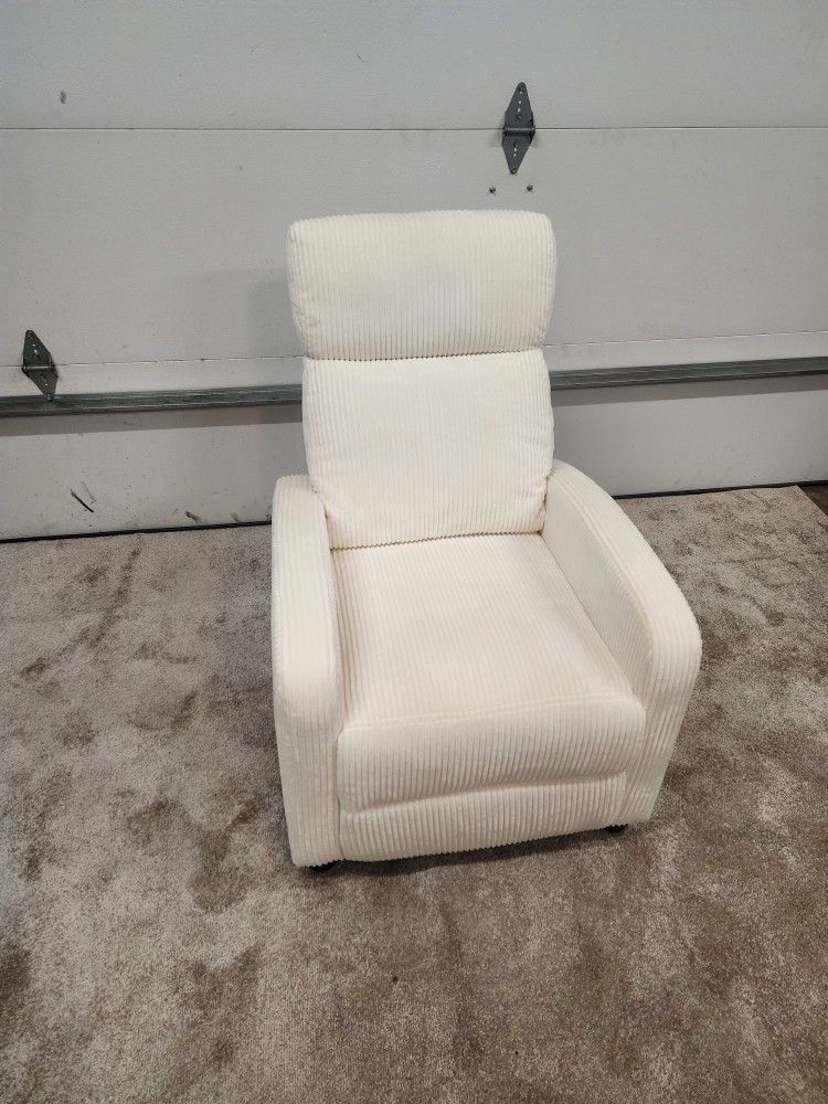 *** BRAND NEW- WHITE RECLINER ***
