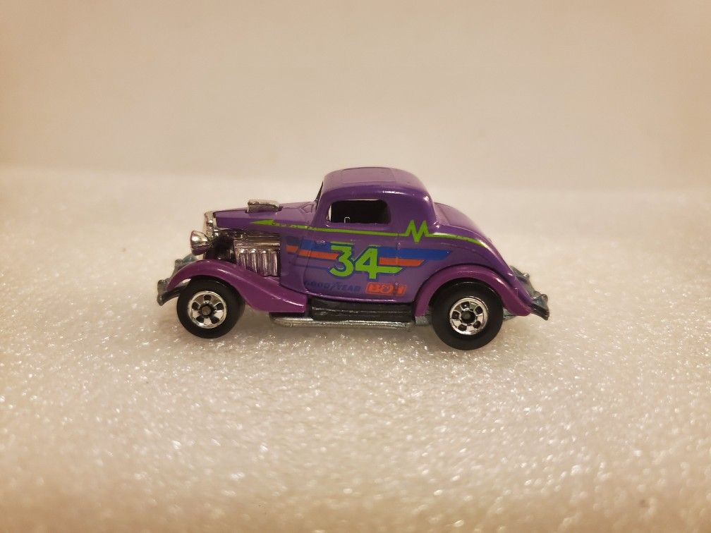 1:64 1979 Hot Wheels Hi-Rakers Purple 34 Ford Coupe Hot Rod Vintage Diecast Car