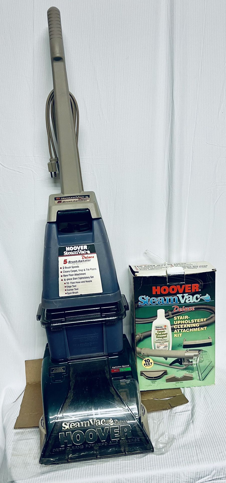 Hoover Vacuum Cleaner SteamVac Deluxe And Steamvac Accessories USED