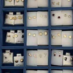 Aretes De Bolita Atras