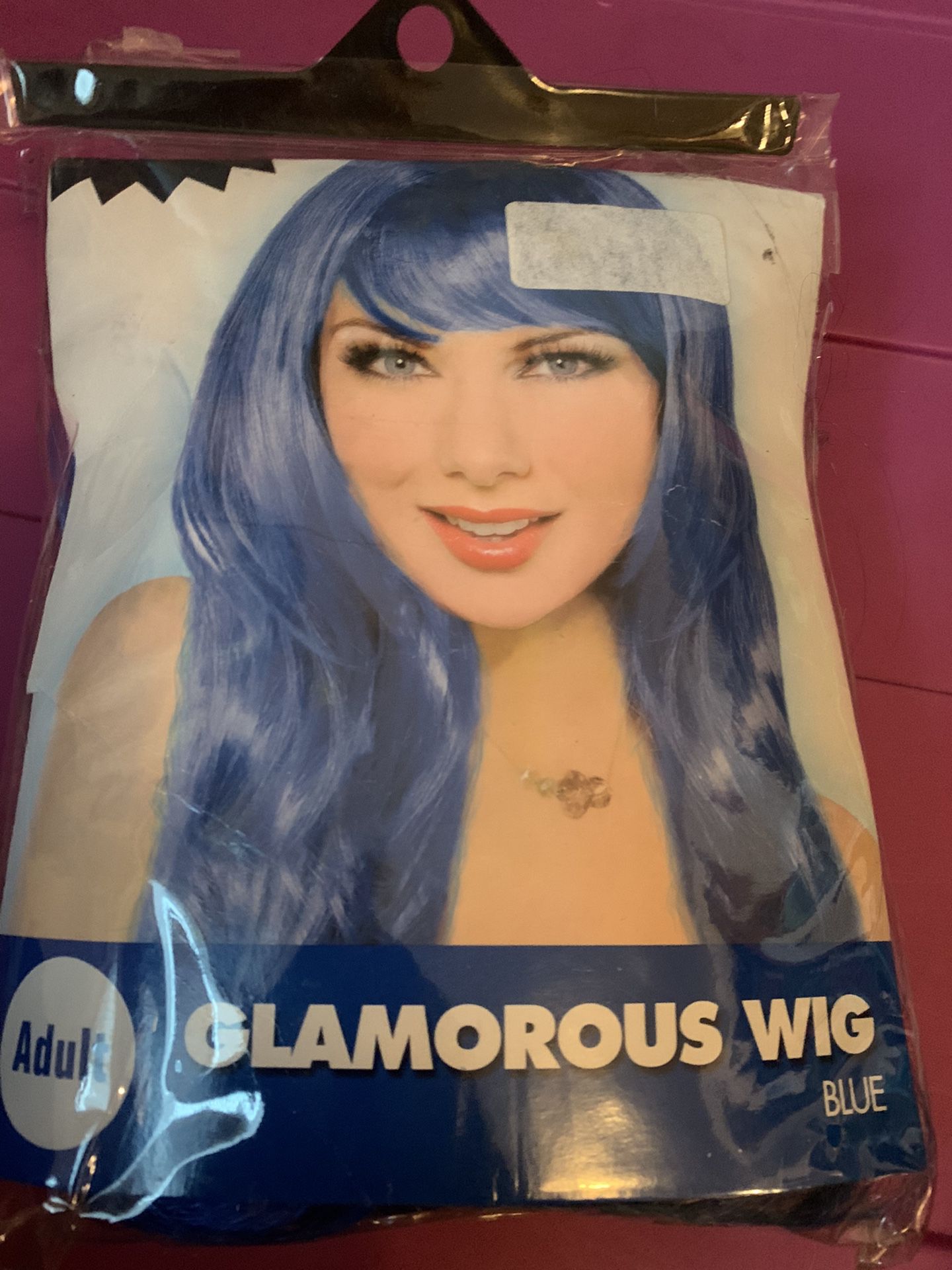 Halloween costume Blue long hair wig