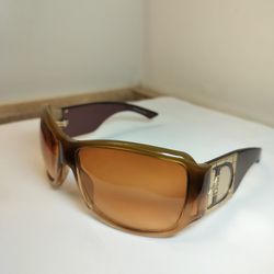 Authentic Dior Shaded 1 Sunglasses White Gold Logo Shield Y2K Vintage Italy QJR08
