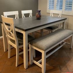 Dining Table Set With Bench 