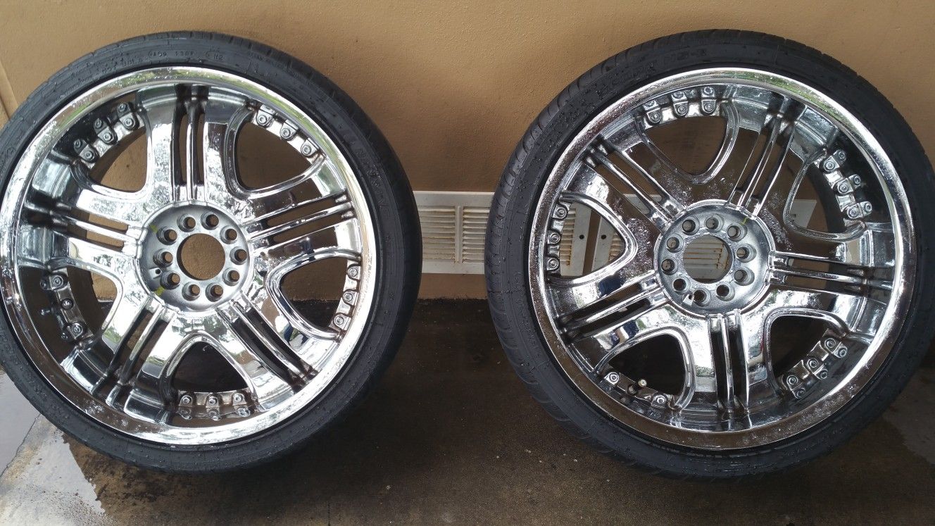 20inch chrome rims and tires