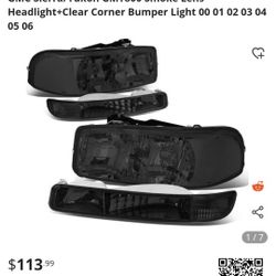 Smoked Lens Headlights For 99-06 GMC/SIERRA With HID Lights