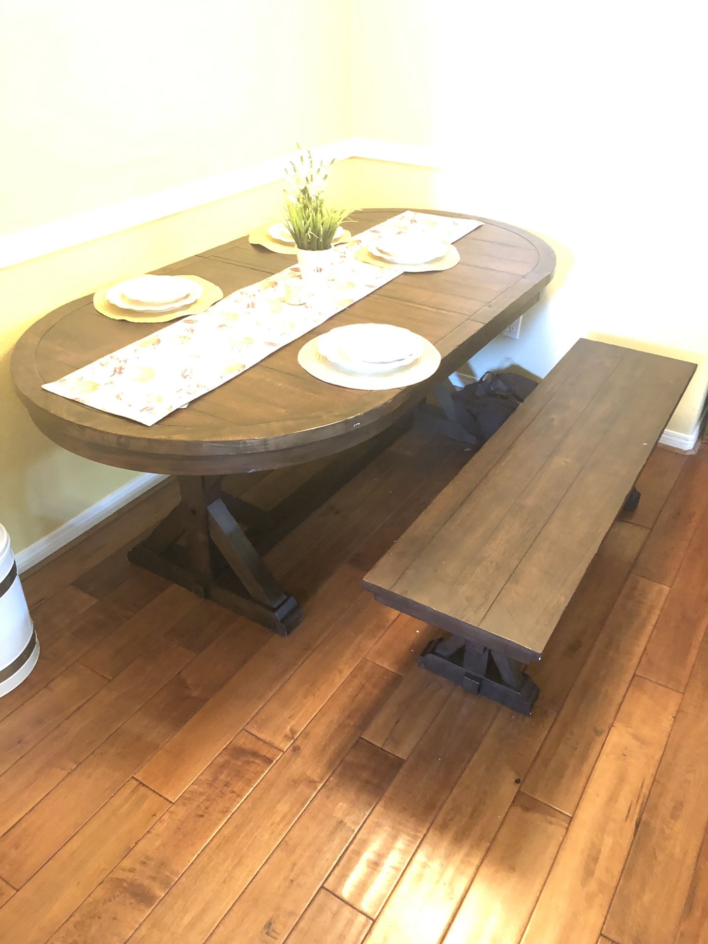 Kitchen Table with Bench for Sale in Chandler, AZ OfferUp