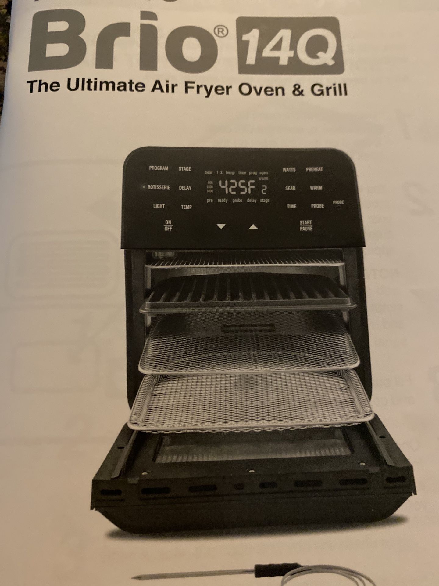 Nuwave Brio 14Gt Air Fryer and Grill