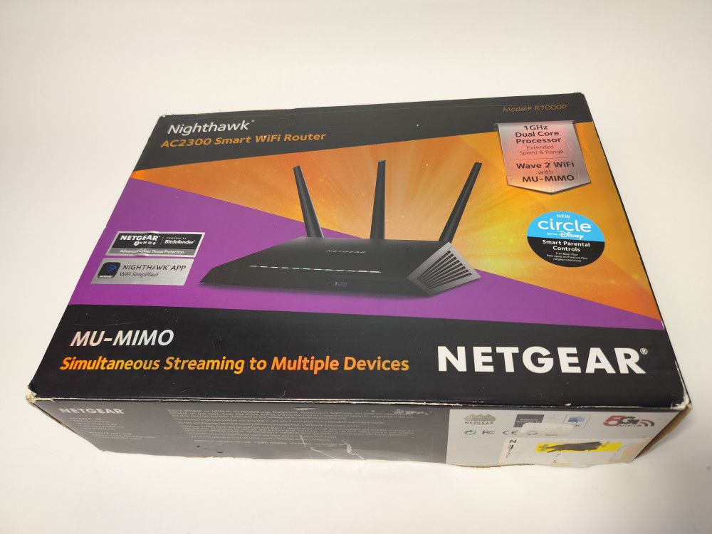 Netgear Nighthawk AC2300 Smart WiFi Router - Black (R7000P