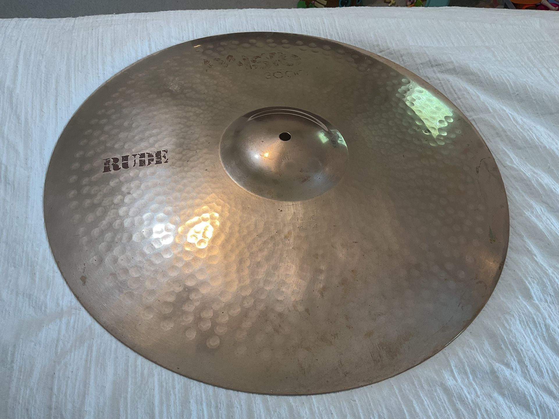 Paiste 3000 Rude 20” Power Ride Drum Cymbal 2989 Grams Sounds Amazing ! Pickup @ Kempsville library Virginia Beach or Bingo City Yorktown