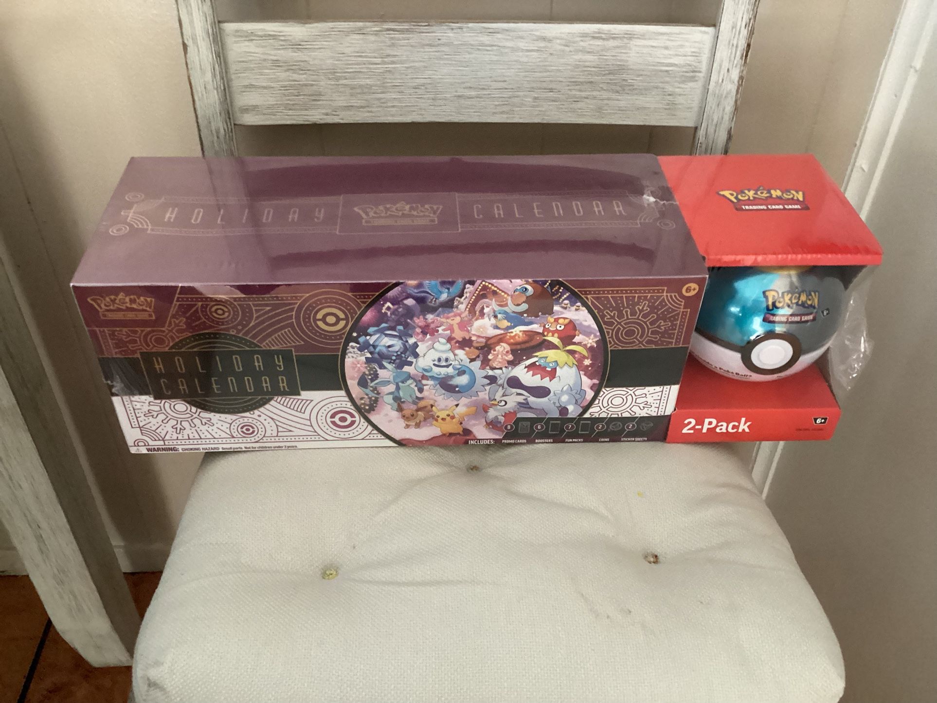NEW Pokémon Holiday Calendar Cards And Pokeball Cards Packs