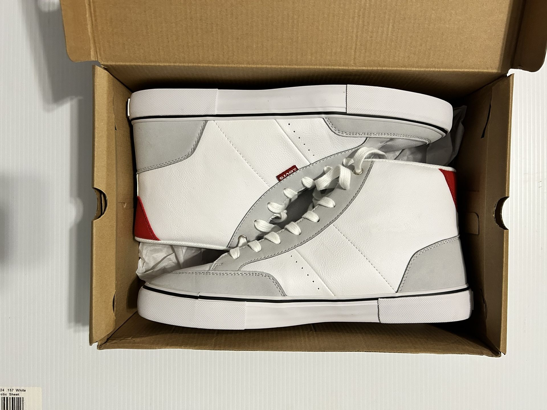 Levi's Men's Munro Mid Vegan Leather Casual Sneakers