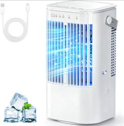 Portable Air Conditioners 4-in-1 Mini Small Air Conditioner Evaporative Air Cooler Fan with 1000ml Water Tank