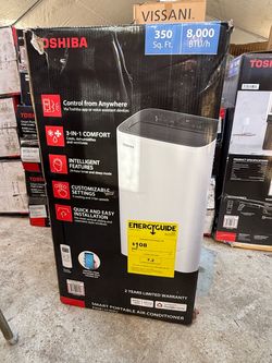Toshiba 8,000 BTU Smart Portable Air Conditioner