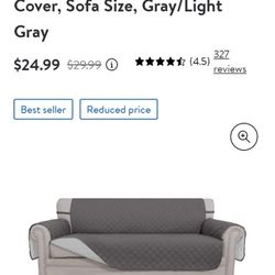 Grey/Black Reversable Sofa Covers