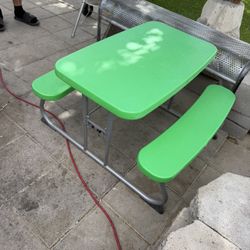 Lifetime Kid's Picnic Spring Green Table Bundle