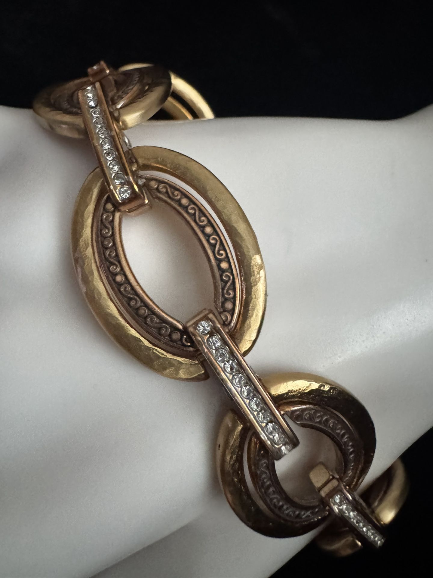 Bronze Tone Metal Bracelet Oval Link