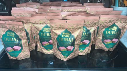 Strawberry Dubai chocolate bar candy