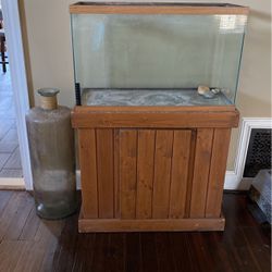 Fish Water Tank  With Wood Stand Thumbnail