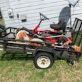 Snapper lawn mower and trailer