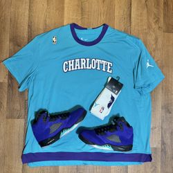 Air Jordan 5 Retro Alternate Grape X Charlotte Hornets Men’s Size 11.5