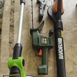 Leaf Belower + lawn trimmer
+Shear Shrubber