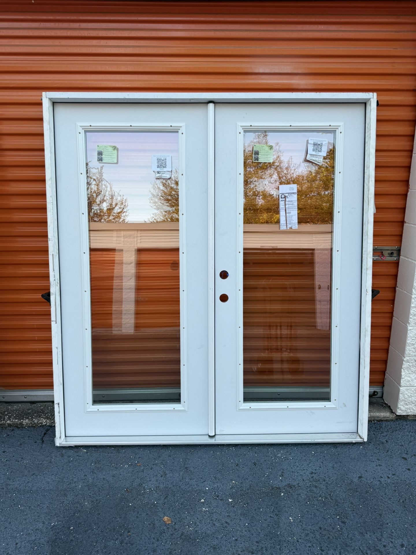 JELD-WEN 72-in x 80-in x 4-9/16-in Jamb Primed Steel Right-hand outswing French Patio Door with Glass