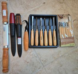 Wood carving knife set