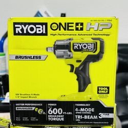 RYOBI ONE+ HP 18V Brushless Cordless 4-Mode 1/2 in. Impact Wrench (Tool Only)
