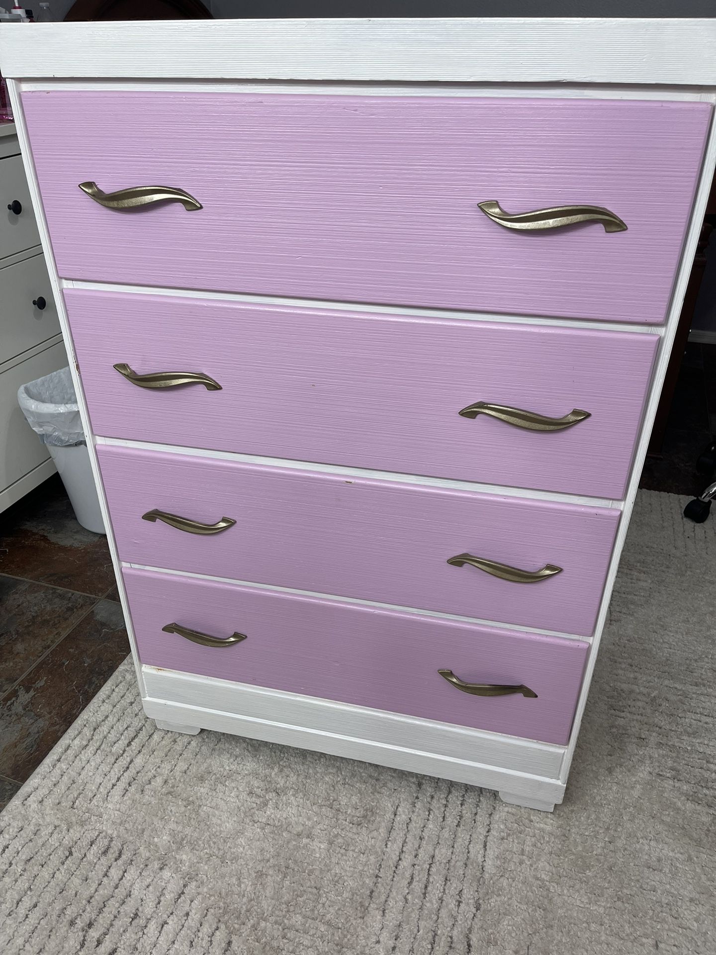 Pink & White Dresser 