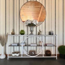 Modern Console Table / Entryway Table – Staged Furniture from Malibu Mansion