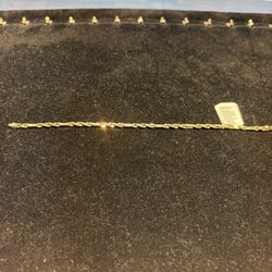 FIRM! 10k 6.8Grms Two-Tone Rope Bracelet 