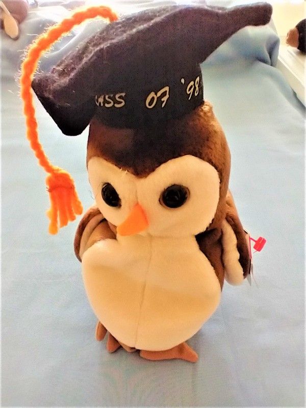 Wise beanie baby graduation owl--