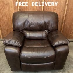 Leather Rocking Recliner Armchair - Free Delivery 