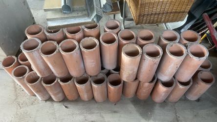 Terracotta Drain Pipes - approx (50)