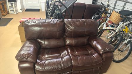 Natuzzi Leather Couch and loveseat