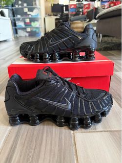 Men's Nike Shox TL Shoes - Black/Black-MTLC Hematite - Size 8.5