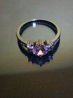 Women's pink sapphire wedding engagement ring