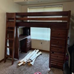 Twin Bunk bed with desk,…