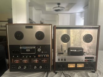Akai GX-280-DSS And TEAC A-4300SX Reel To Reel Tape Players Vintage Read For Functionality