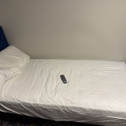 Twin Adjustable Bed Frame and Mattress