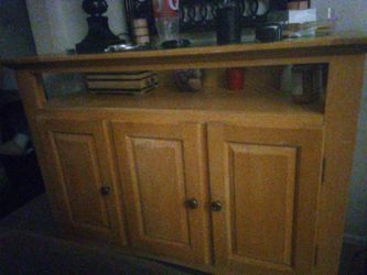 Oak entertainment center