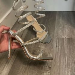Rhinestone High Heels W6.5