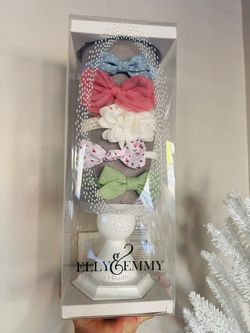 Elly & Emmy My First Headband Stand, Tabletop Accessories Organizer, 5 Bows Set