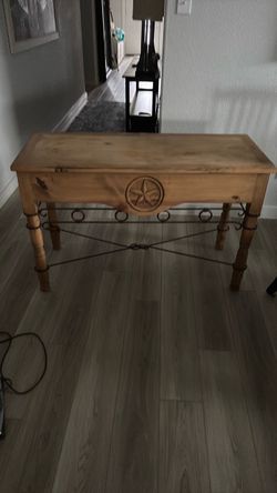 Solid wood side table