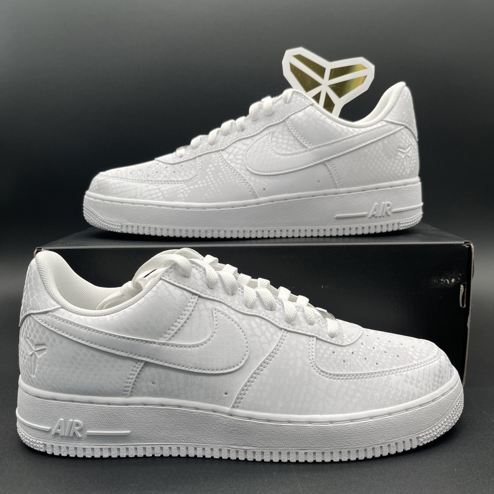 Nike Kobe Bryant Air Force 1 Low "Forever White" Mamba IB0018-100 Size 12
