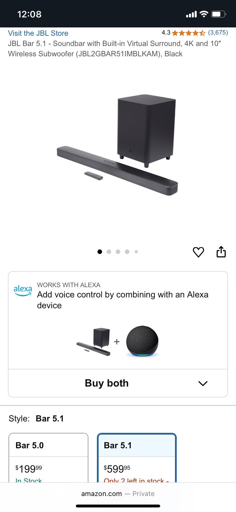 J BL Bar 5.1 - Soundbar with Built-in Virtual Surround