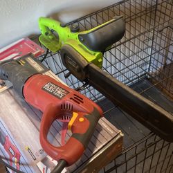 Bundle! Chicago Electric Saw With Rotating Handle And Portland Chainsaw