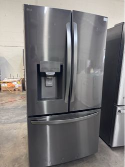 LG 28cu French Door Fridge Black Stainless LRFS28XBD — $1,300 | Retail $3,000