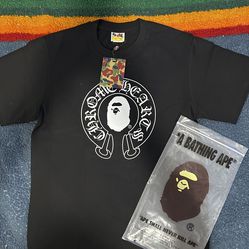BAPE Chrome Heart Tee size L